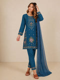 Elegant Embroidered 3-Piece Lawn Suit with Chiffon Dupatta – Premium Collection